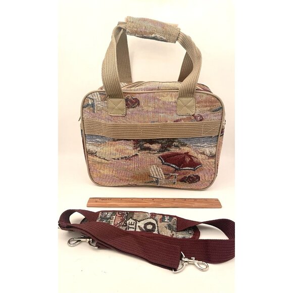 Vintage Tapestry Pioneer Express Overnight Travel Bag Luggage Beach Weekender - Picture 6 of 7